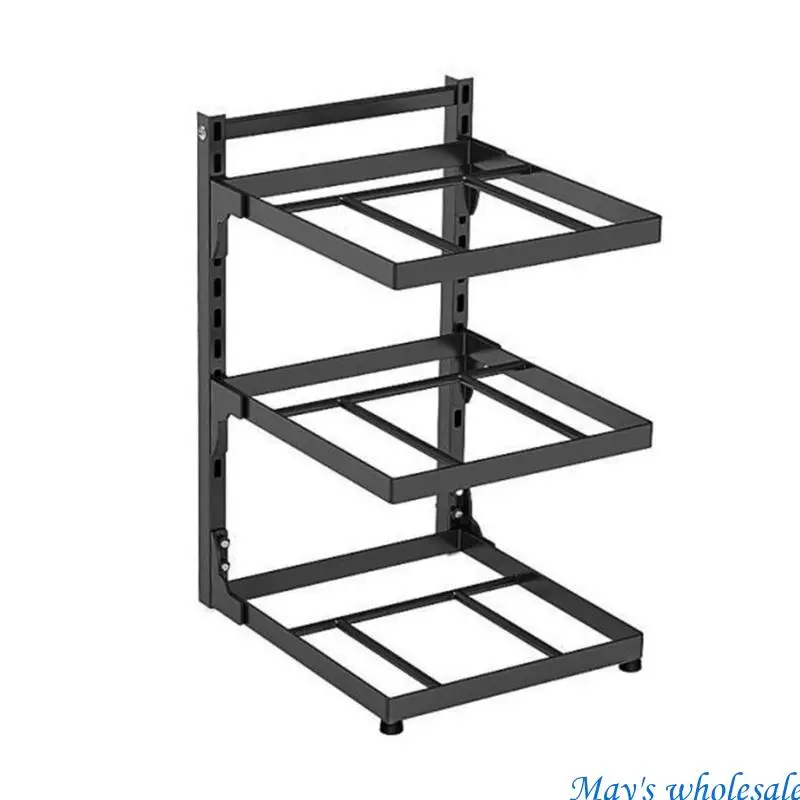 Homes Cabinet Storage Enhancer Multiple Tiered Kitchen Rack Temperature Resistance Kitchen Rack for Efficient Space Use 448A