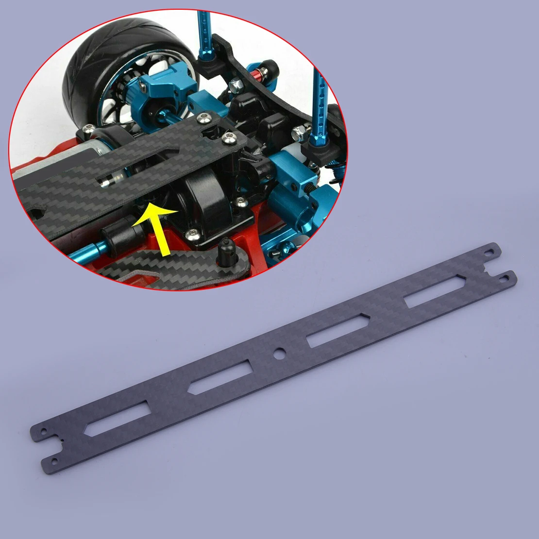 Black Carbon Fiber Style Upper Top Deck Fit for Tamiya TT-02 TT-02B Chassis 1/10 RC Car