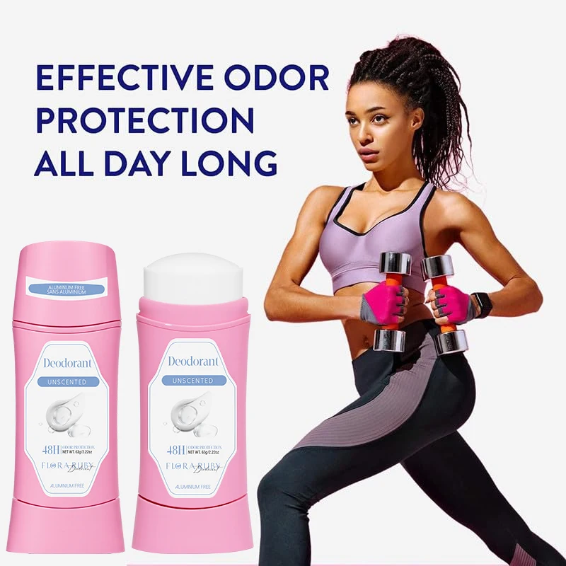 

Long Lasting Deodorant Stick，Aluminum Free Women Men Body Care Refresh Sweet Natural Fragrance Keep Drying 48 Hours 63g