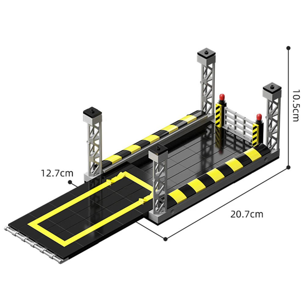 

Многослойная комбинированная парковка с видом на улицу, суперкар, гоночный гаражный стенд, строительные блоки, кирпичи, модель игрушки для детей
