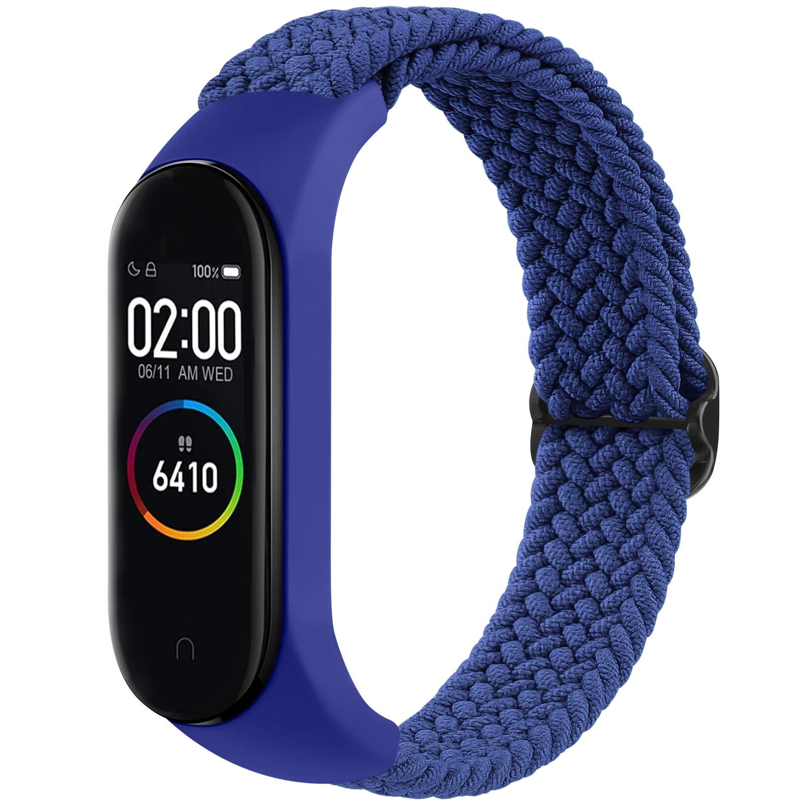 Geflochtenes Armband für Xiaomi Mi Band 7 6 5 4 3, elastisches, verstellbares Armband für Amazfit Band 5, Ersatzarmband – Detail 1
