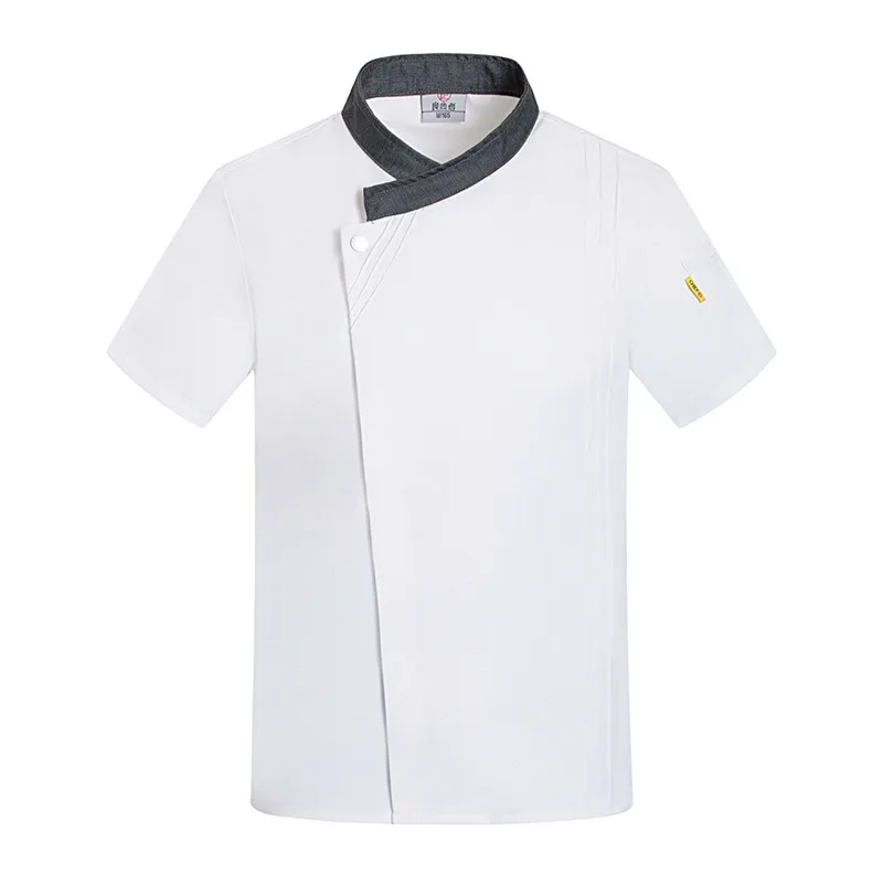 Catering Chef Special Overalls Short Sleeves High-end Hotel Western Food Restaurant Kitchen Canteen Men's Summer Ventilation