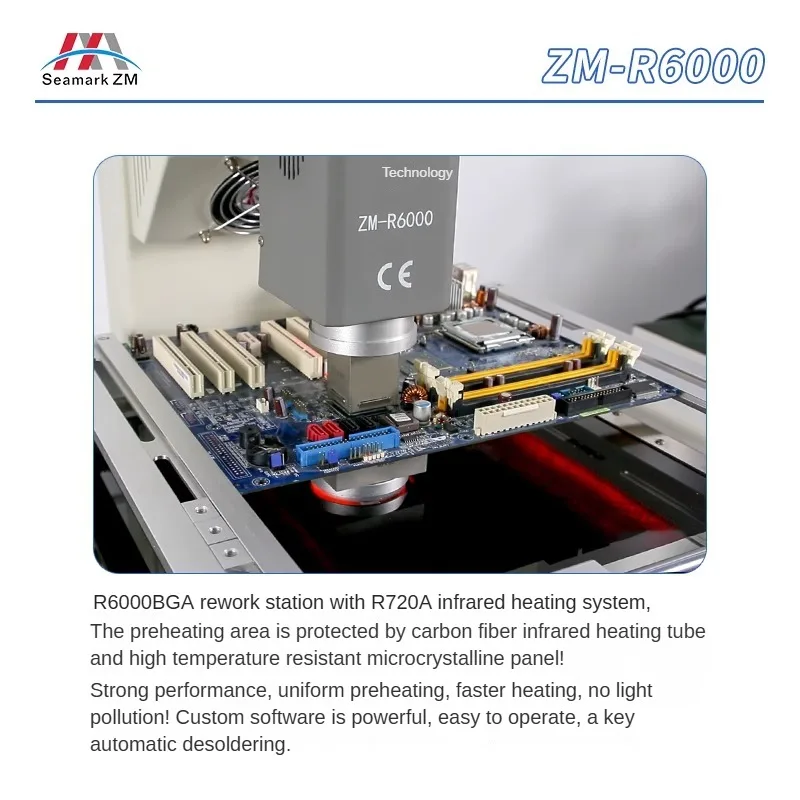 Zhuomao ZM-R6000 BGA repair table infrared heating panel Computer notebook mobile phone motherboard chip maintenance