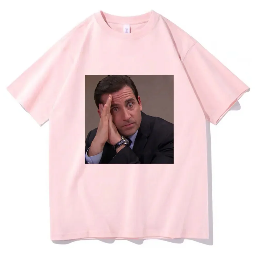 Funny Michael Scott Print T Shirt Tv Series The Office Dwight Schrute Jim Halpert T-shirts Men Women Cotton Oversized T Shirts