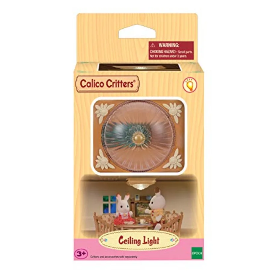 Calico Critters - Ceiling Light Accessory - Dollhouse Furniture and Accessories Pretend Play Toy, Miniature Dollhouse Lighting view 4