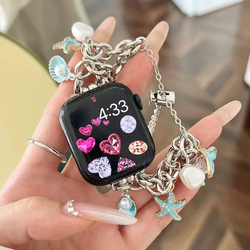 Ремешок для часов для Apple Watch, пляжный браслет для IWatch Series 9 8 7 SE 6 5 4 Ultra 2, 44 мм 45 мм 42 мм 49 40 38