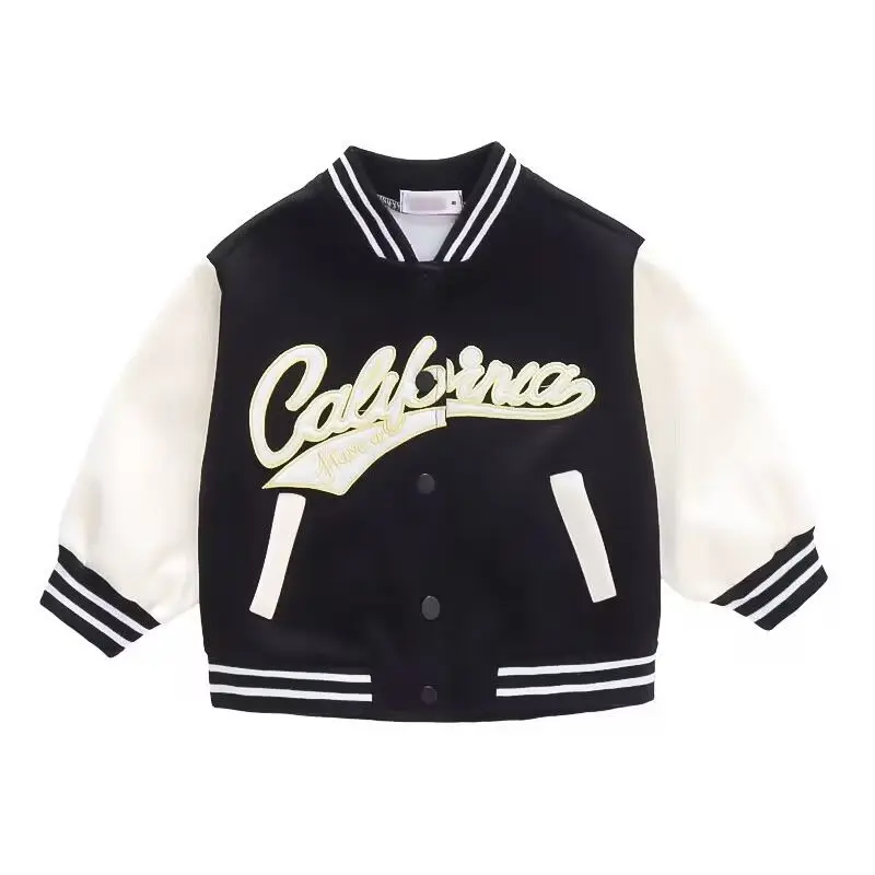 Spring and Autumn Girls\' Jacket New Children\'s Baseball Jacket Top Baby Fashion Sports Jacket