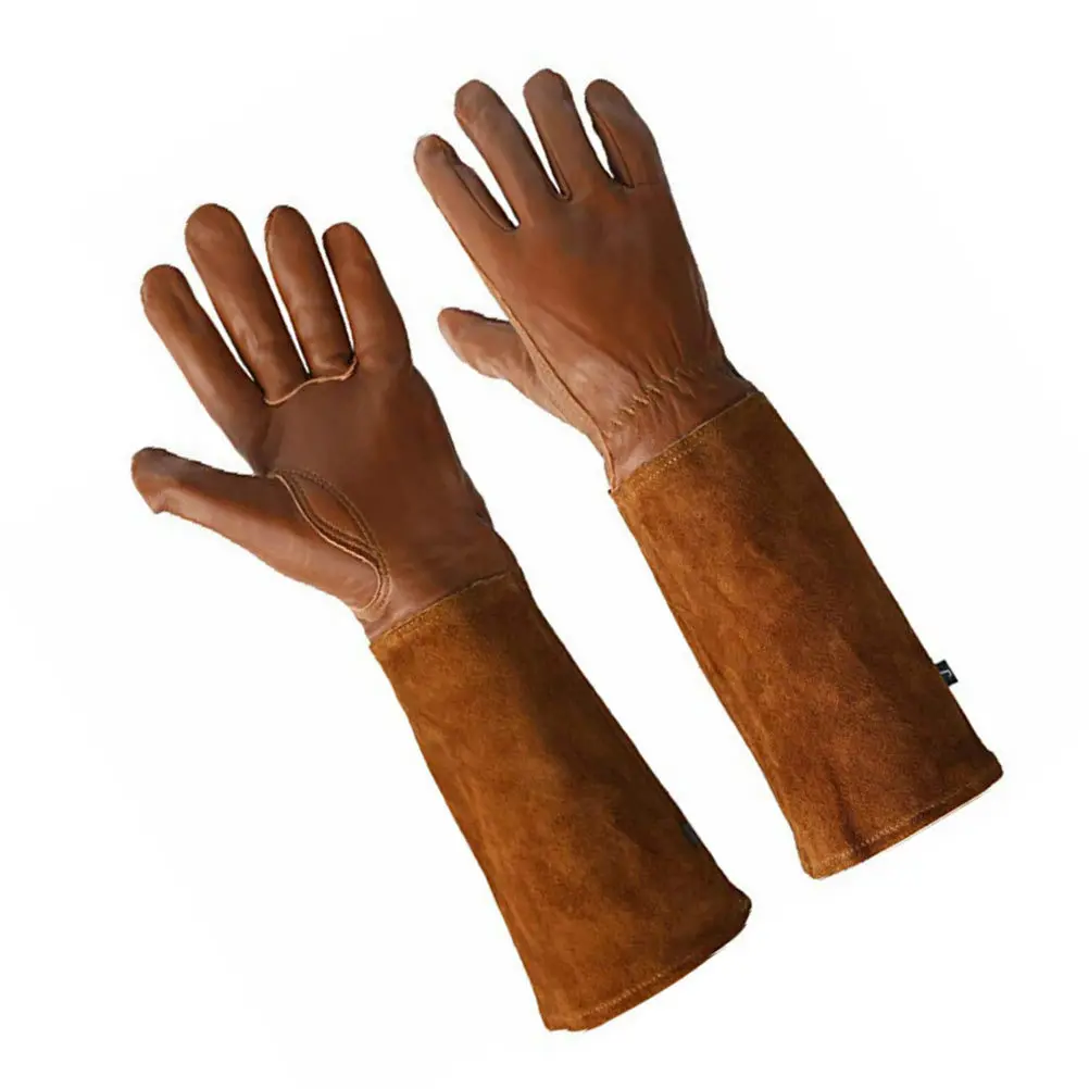 

1Pair Anti-Cutting Long Labor Gloves Protective Gear Stab-Proof Work Gloves Hand Protection Gear Gardening Welding