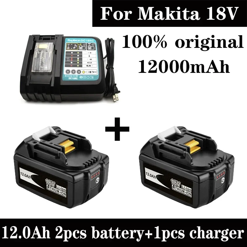 18V 12.0Ah for Makita Original With LED lithium ion replacement LXT BL1860B BL1860 BL1850 Makita rechargeable power tool battery