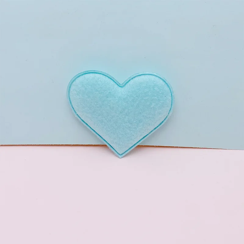 30 Stück 6,5*6CM Doppelseitige Filz-Herz-Applikationen für Babykleidung, Socken, Mützen, Näharbeiten, DIY-Kopfbedeckungen, Schleifen-Zubehör, Aufnäher – Detail 9