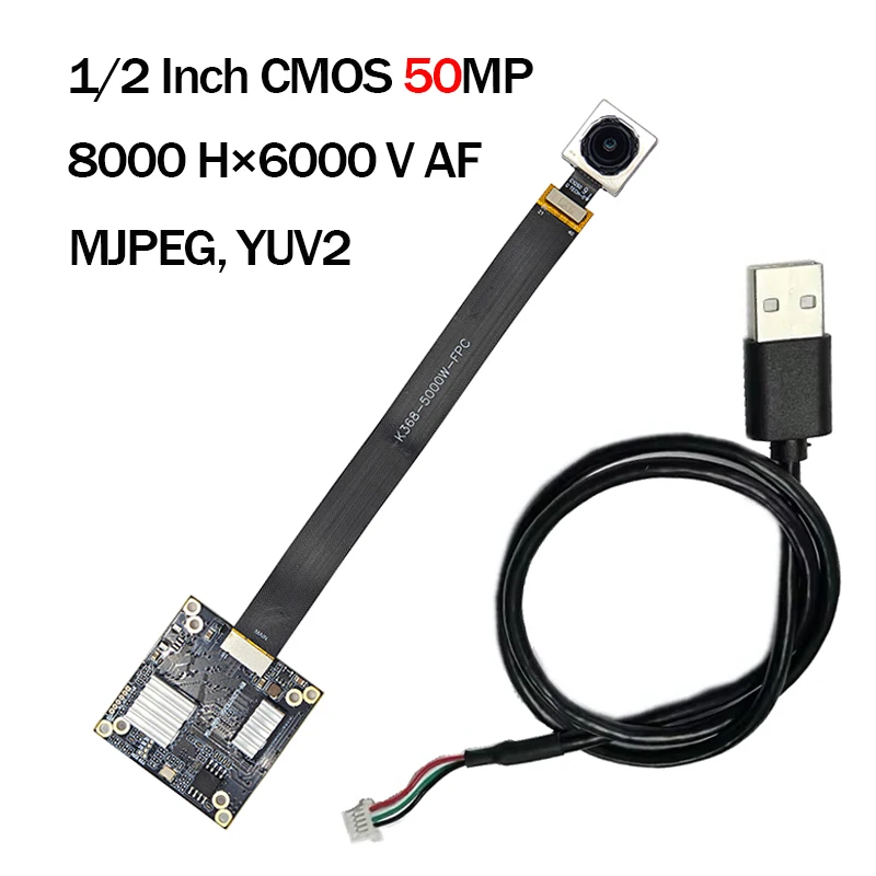 

CMOS IMX766 48MP/50MP 8160Hx6120V HD USB2.0 Camera Module Driverless PDAF Auto Focus MJPEG,YUY2 Plug & Play