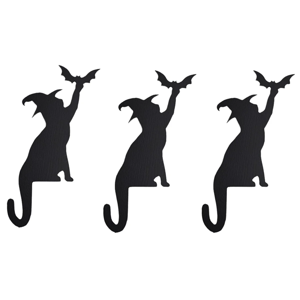 

Witch Cats with Bat Wing Door Topper, Black Cats Decor, Witch Cats Halloween Door Corner Decor, Cats Door Sitter