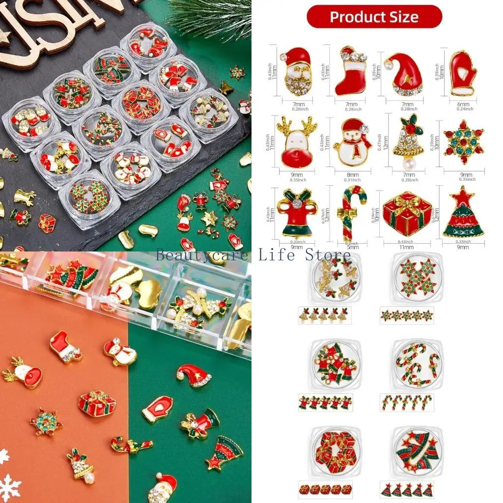 652c-クリスマスネイルアートチャーム-ネイルアートペンダント-かわいい雪だるまチャーム-ジュエリー作り用デコレーション