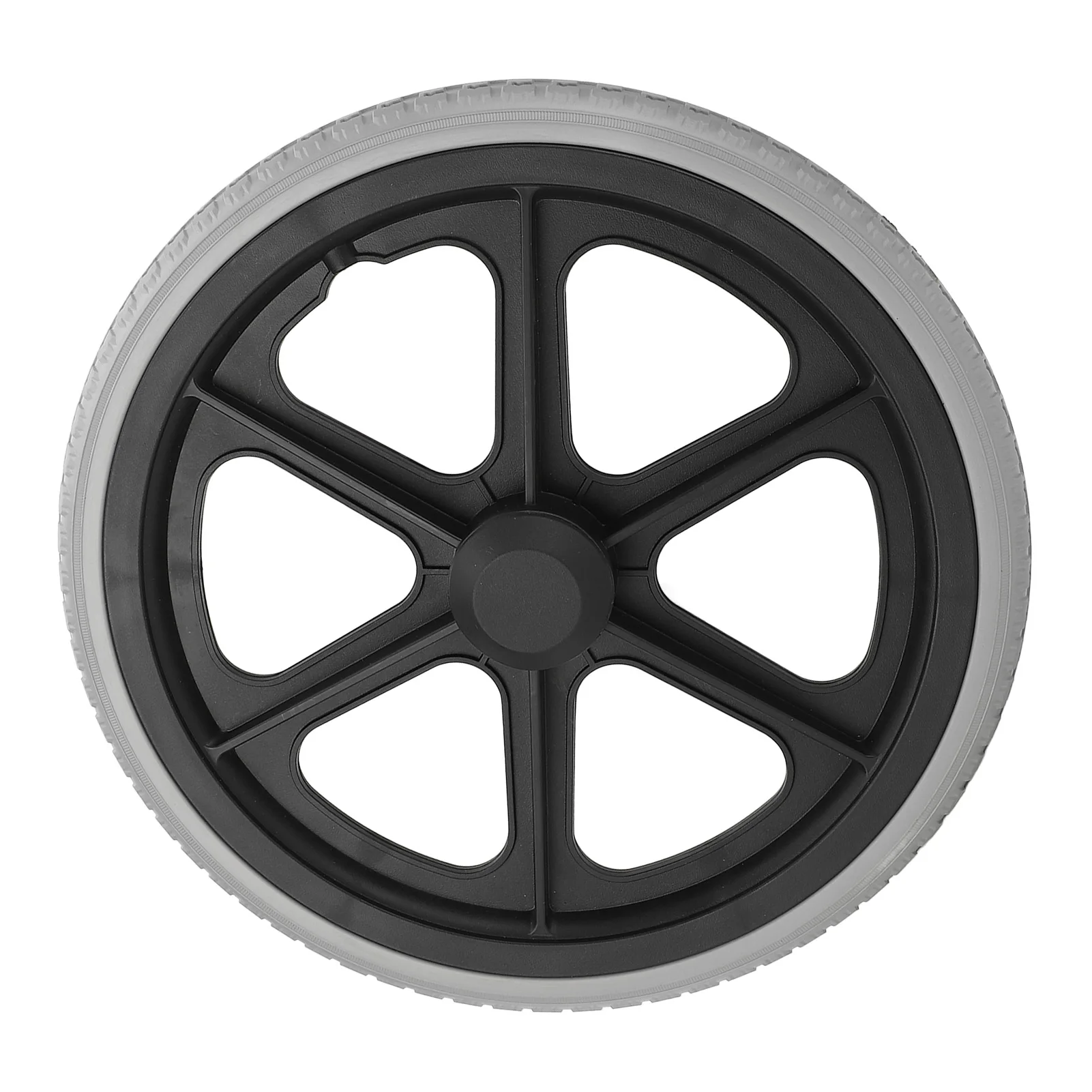 ล้อวีลแชร์ขนาด14นิ้วสำหรับรถเข็นคนพิการล้อเข็นขนาด14นิ้ว350x30มม. ตลับลูกปืน6001 12มม.