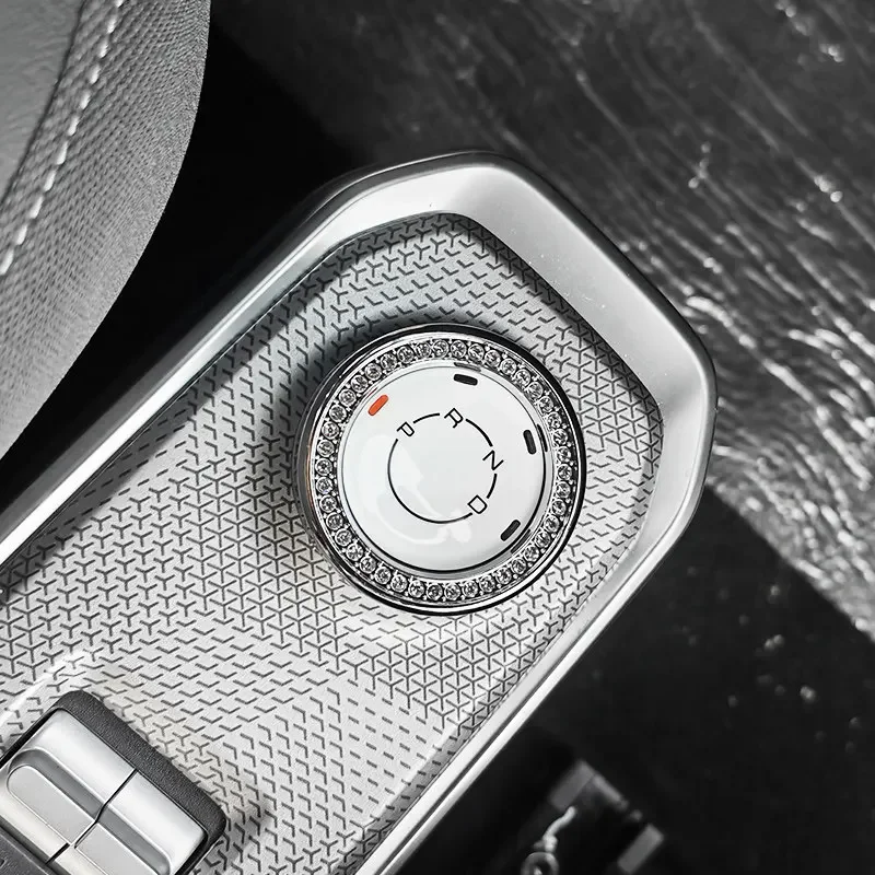 For Wuling Chevrolet Spark EUV Car Gear Knob Rhinestone Sticker Decorative Diamond Shift Ring Modification Interior Accessories