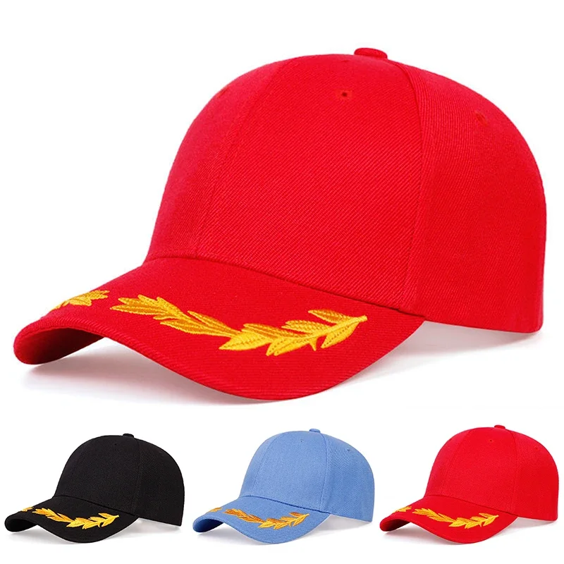 Unisex-Baseballmützen mit Weizenähren-Stickerei, für Frühling und Herbst, für den Außenbereich, verstellbare Freizeithüte, Papa-Hut, Sonnenschutzhut