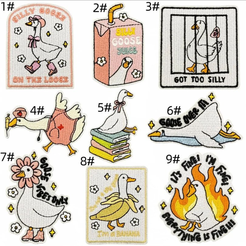 10 Pcs Humor Words Badges Embroidered Patches Iron Clothing Hat Bag Shoe Repair Material Phone Gift Box Decor DIY Accessory