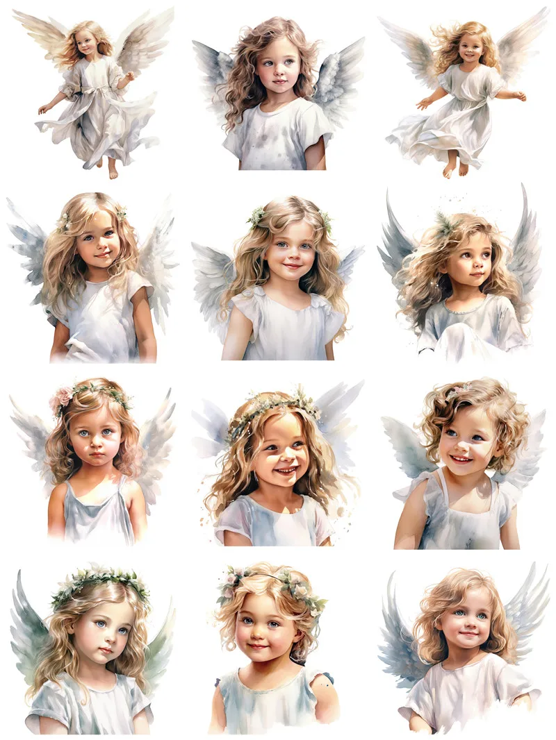 Angel  Girl Stickers Crafts And Scrapbooking stickers kids toys book Decorative sticker DIY Stationery