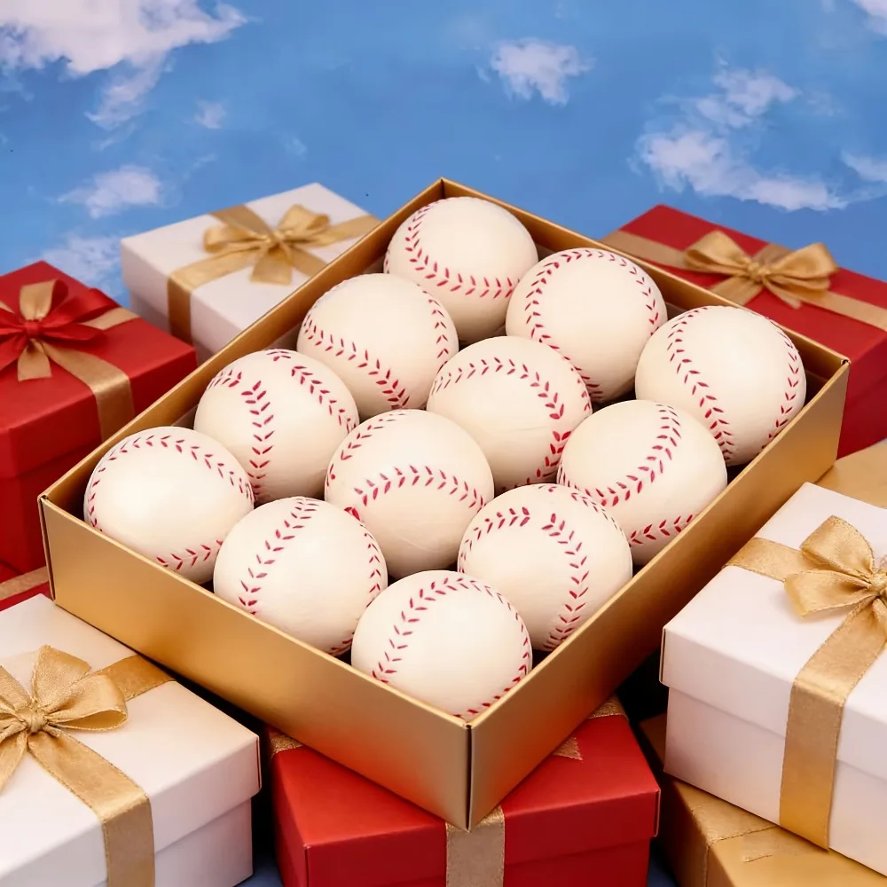 6/12/24/48 Stück Weiße Baseball-Stressbälle Party-Geschenke Bürodekoration Sport-Lehrmittel Hochzeitsgeschenke für Gäste – Detail 2