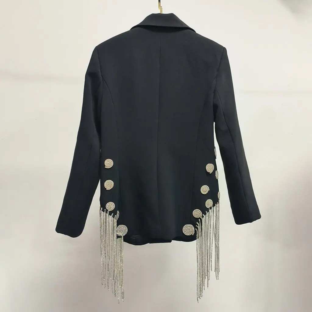 

Women's Fashion Shawl Small Suit Jacket European American Style Red Tight Waist Stitching Design Autumn Winter Commuter Wear