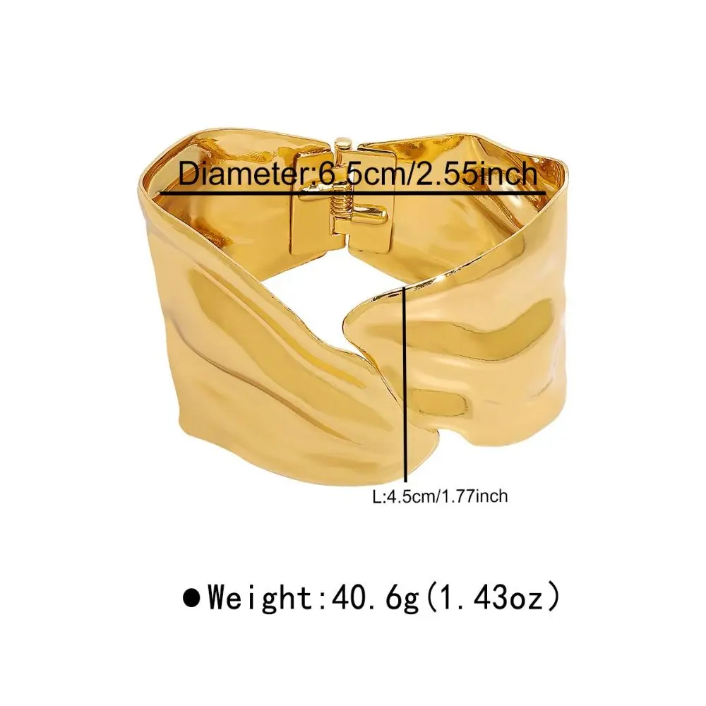 Metal Wide Irregular Open Bangle Europe American Style Alloy Cuff Bangles Minority Design Jewelry Accessories