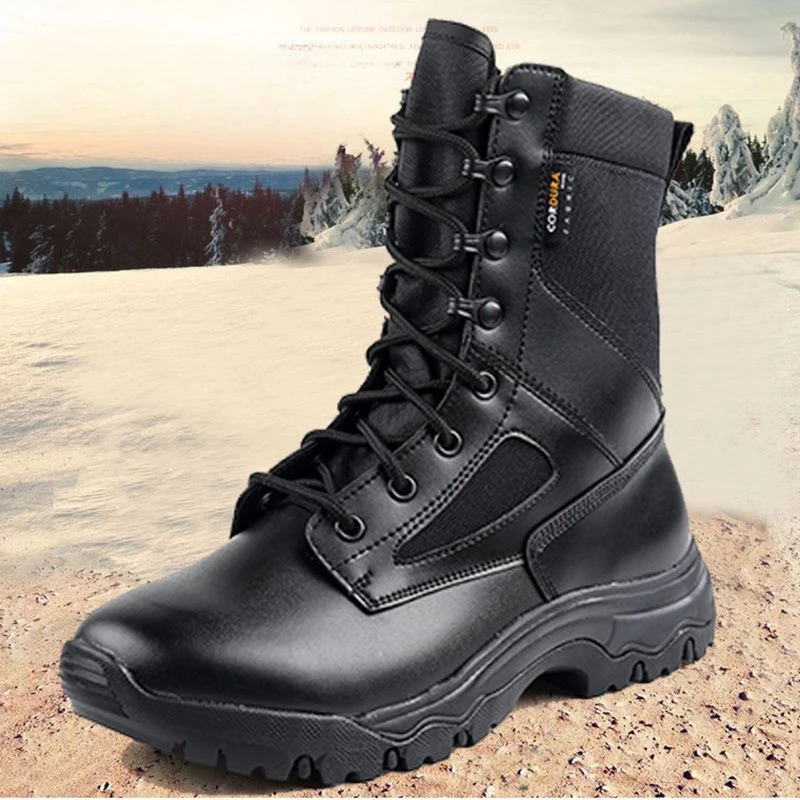 Men Work & Safety Boots OutdoorPuncture-Proof Work Shoes Anti-smash Desert Combat Protective Shoes Steel Toe