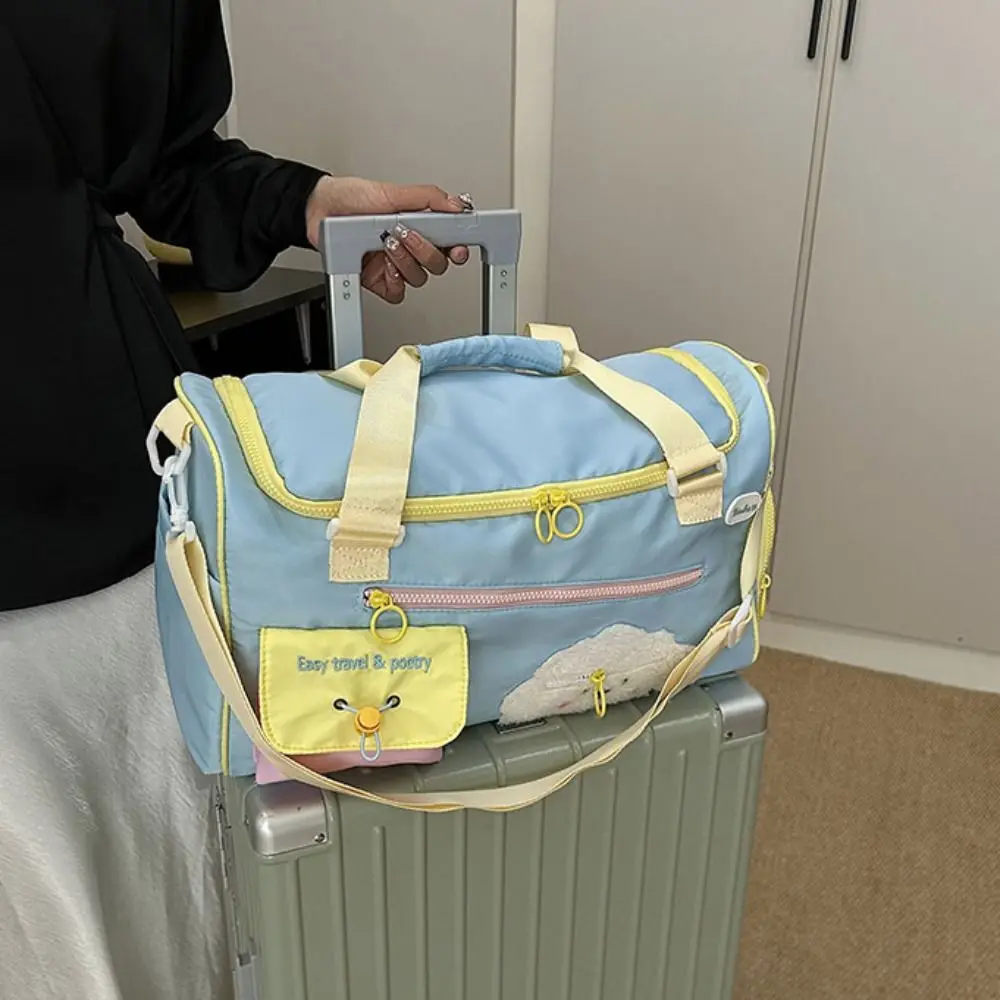 النايلون الكرتون السفر القماش الخشن حقيبة الرطب الجاف فصل المحمولة حقيبة أمتعة السفر Crossbody متعددة جيب المرأة اللياقة البدنية حقيبة يد