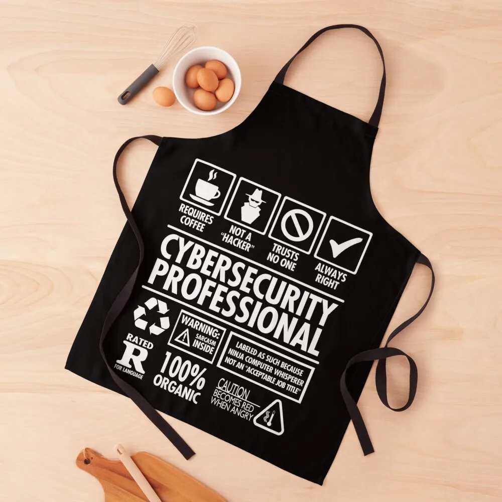 Cybersecurity Not A Hacker Funny Apron Dress barber men Kitchen Apras Man Apron