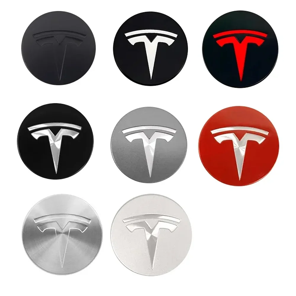 4pcs 56mm Applicable to Tesla original wheel hub cover Model3 Model Y Model S X wheel hub tire center cover logo