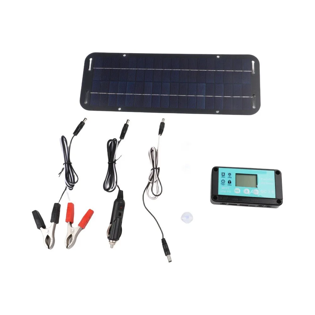 12V Solar Panel Kit 30W Power Output with Built-in Controller for Reliable Car Battery Charging and Monitoring