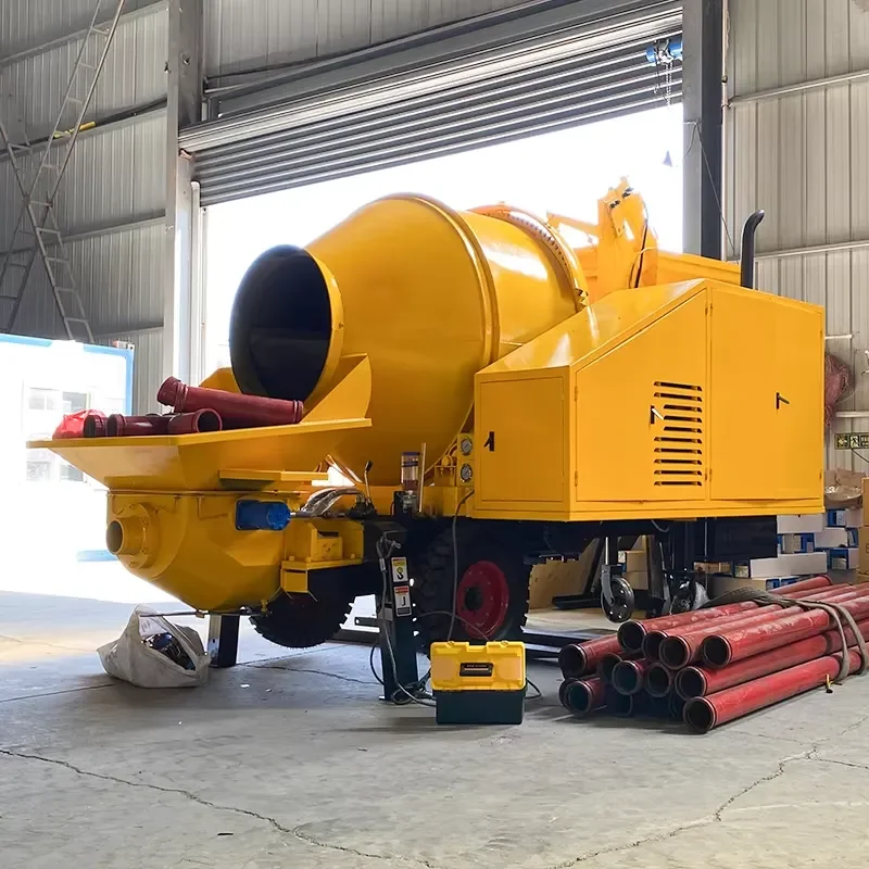 Crusher Concrete Mixer with Pump Portable Electric Hydraulic Mini Mixer Pump Machine for Construction Efficiency Solutions
