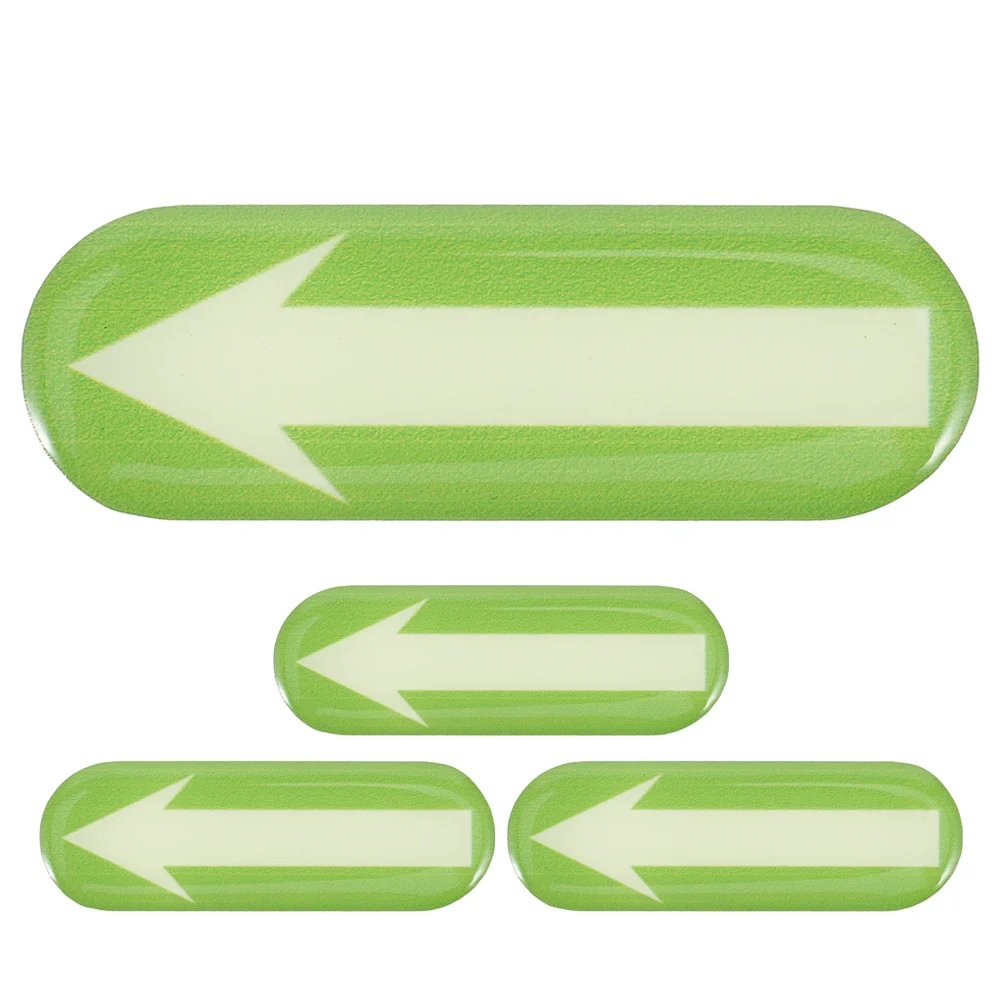

4Pcs Night Vision Stickers Waterproof Arrow Indication Decals for Enhanced Driving Safety and Distance Marking