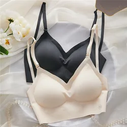 Invisible Push Up Bra Backless Sexy Women Bras Low Cut Plunge Brassiere Open Back Wedding Underwear Seamless Lingerie