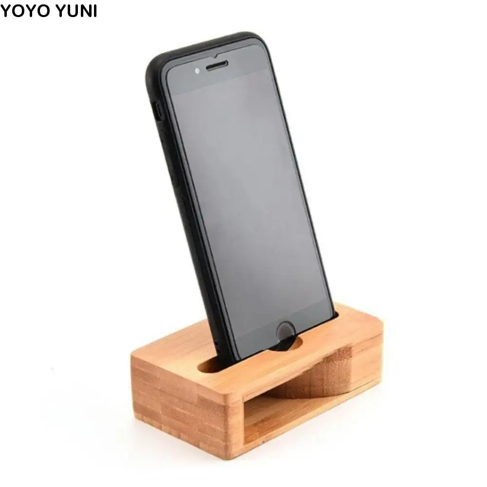 

Динамик Бамбуковый усилитель звука Без запаха Экологически чистый бамбуковый держатель для мобильного телефона Прочный портативный