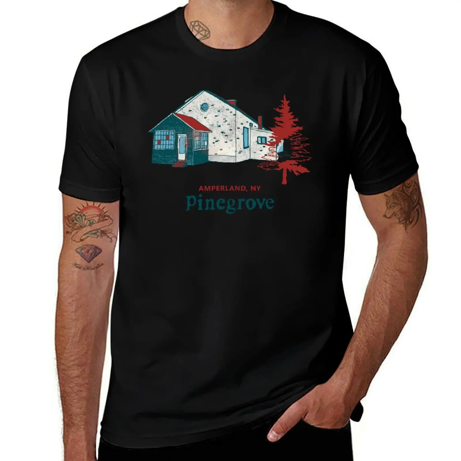 Футболка Pinegrove Merch Amperland, мягкая базовая хлопковая футболка с короткими рукавами