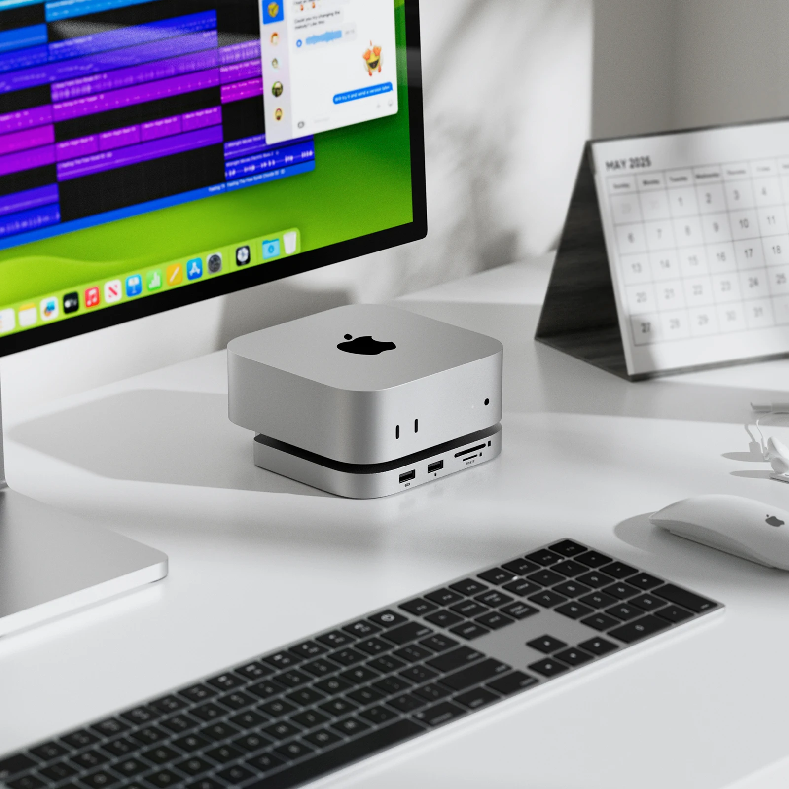 Minisopuru Mac Mini M4 Hub Dock Stand With M.2 SSD Enclosure 4K60Hz HDMI SD/TF USB C HUB Docking Station for Mac Mini M4/M4 Pro image 6