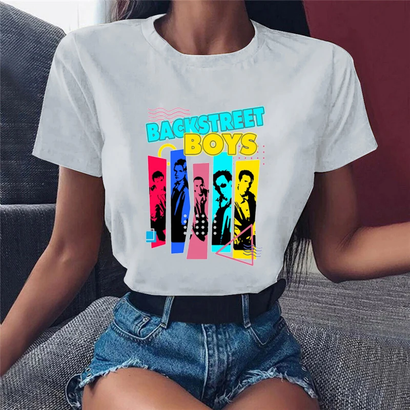 

Backstreet Boys Never Gone Graphic Print Tshirts Women Vintage T Shirt Femme Harajuku Shirt Music Lover Hip Hop T-Shirt Female