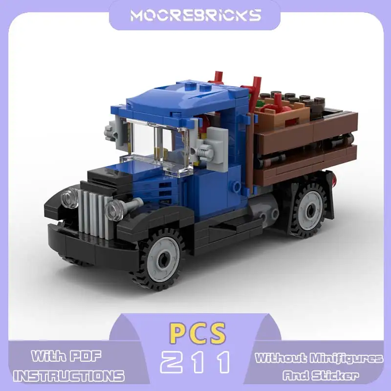 

1930s Delivery Engineering Vehicle Series Farm Truck Model Car MOC Building Blocks Technology Bricks Creative Toys Xmas Gifts