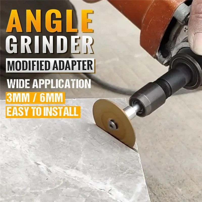 Angle Grinder Modified Adapter To Straight Grinder Chuck For 100-Type Angle Grinder M10 Thread Grinding Polishing Durable