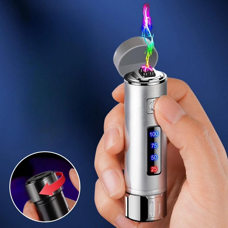 New Arc Lighter Decompression New Unique Energy Column Cigarette Lighter Outdoor Portable Charging Ignition Tool