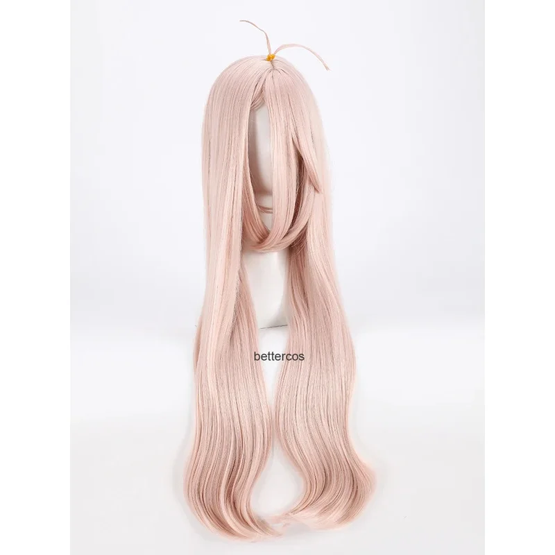 Peluca de Cosplay Super DanganRonpa V3 Miu Iruma, peluca de pelo sintético rosa resistente al calor de 80cm de largo + gorro de peluca