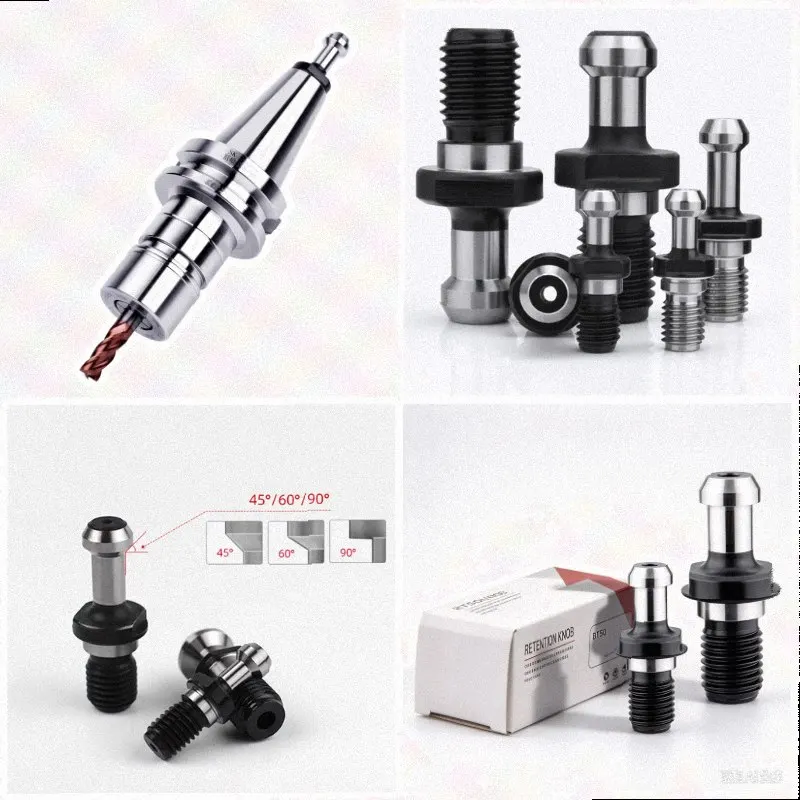 HOT BT30 BT40 BT50 Pull Stud 45° 60° 90° Retention Knob CNC Tool Holder Pull Stud Coolant Through For CNC Milling Machine Tool