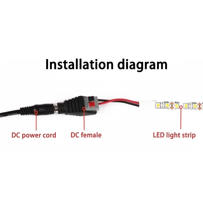 الإناث والذكور تيار مستمر موصلات 2.1x5.5 مللي متر محول القابس الطاقة الرافعات مآخذ موصل ل ل لون واحد LED قطاع ضوء كاميرا تلفزيونات الدوائر المغلقة