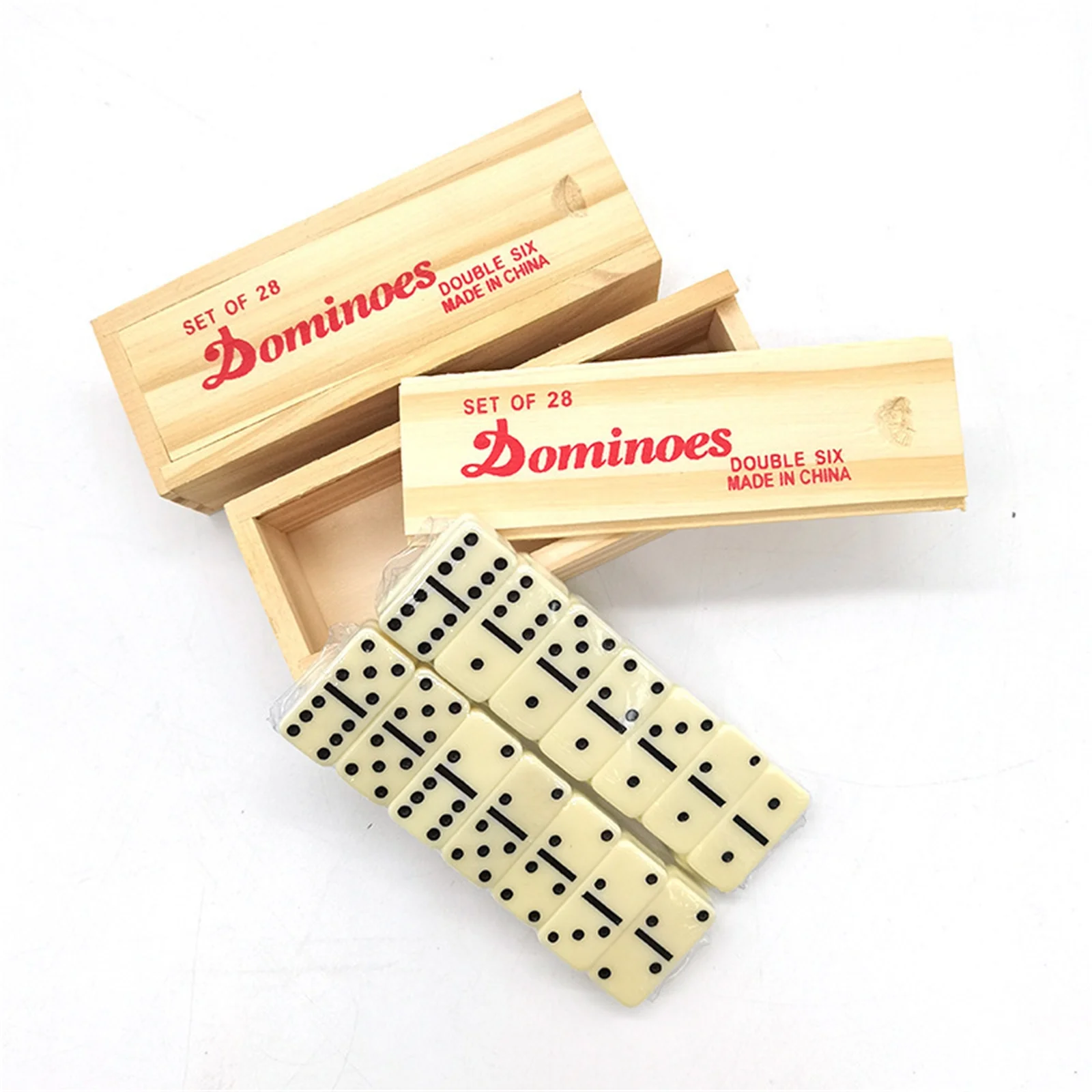 Domino Game Set 28 Dominoes Cards Gifts Professional Table Game Educational Tool for Travel Family Game Night Adults Family Kids