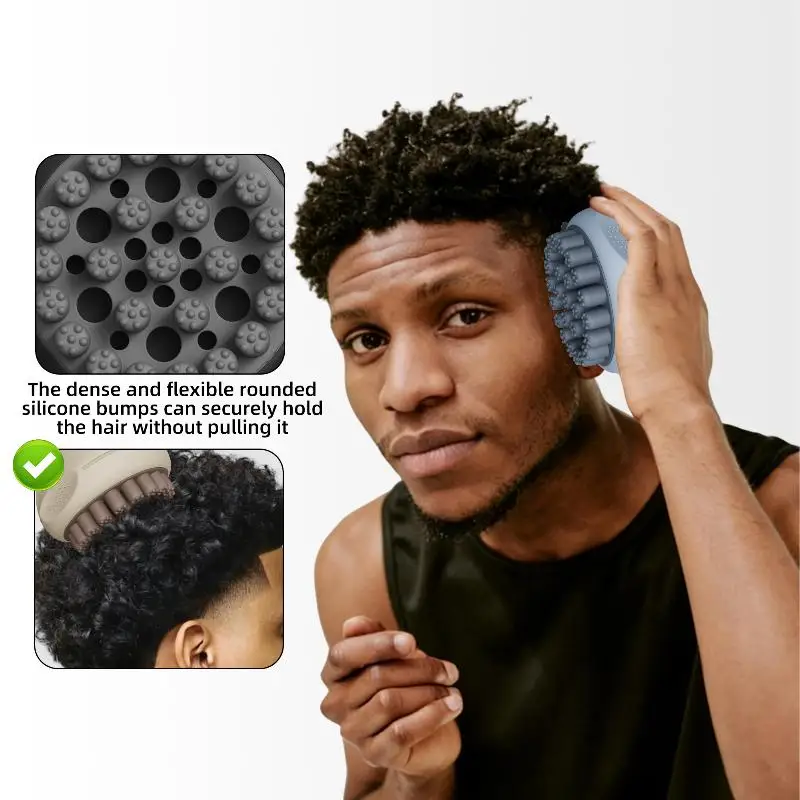 

Silicone Hair Curly Twist Magic Barber Brush African Coil Wave Dread Natural Hair Brush Hair Style Tool Salon Accessories