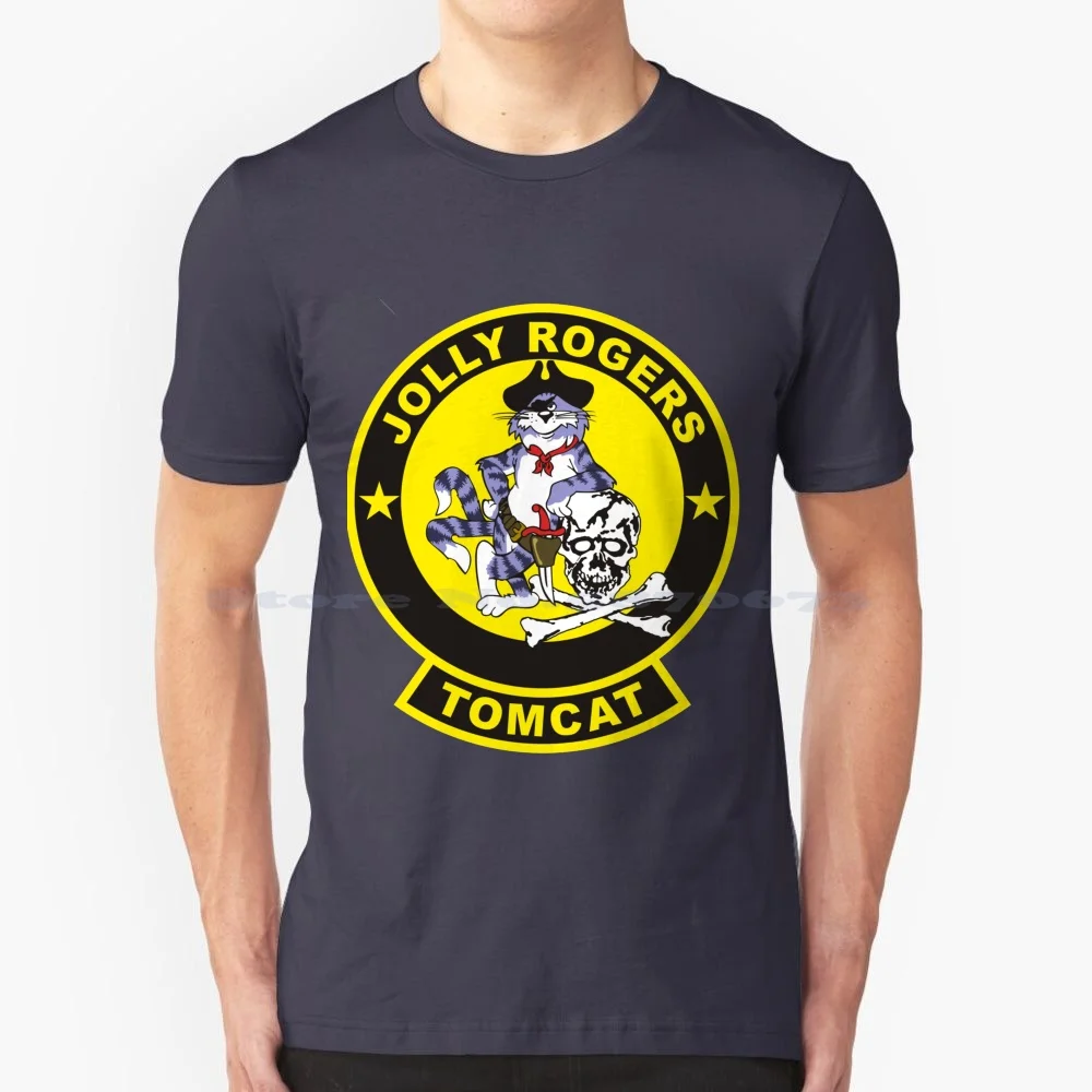 F-14 Tomcat Vf-84 Jolly Rogers T Shirt 100% Cotton Tee Tomcat F14 Grumman Navy Vf 84 Jolly Rogers Planes Jets Military