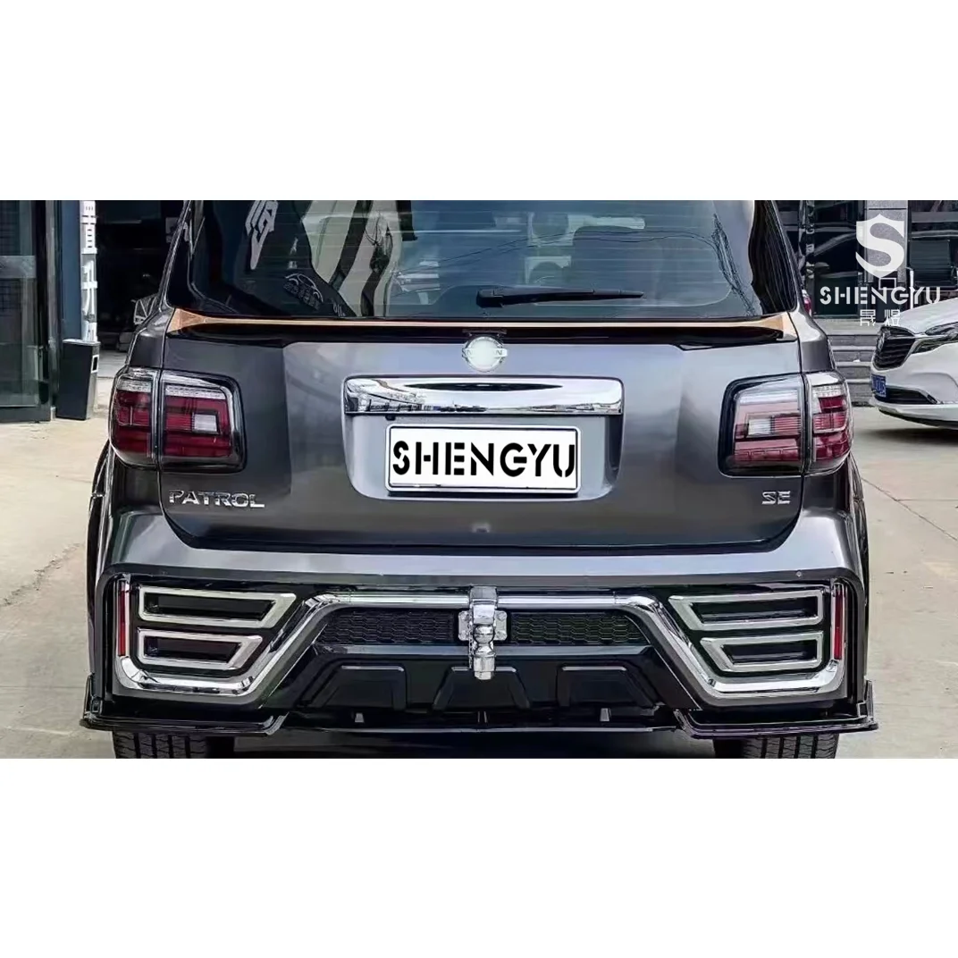 

High Quality Auto Body Systems for Nissan Patrol Y62 16-19 Front Rear Bumper Assembly with Grille Eyebrows Fog Lamps Small Hood