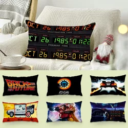 Back To The Future Pillow Covers Cartoon Sofa Decorative Home Double-sided Printing Short Plush Cute Cushion Cover