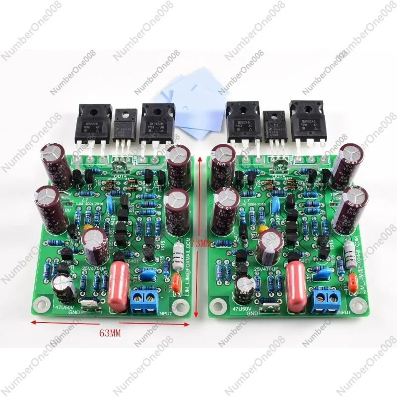 

Dual Channel Power Audio Amplifier Board, L7 MOSFET High Speed Class D Amplifier Module for Hi-Fi Speaker DIY