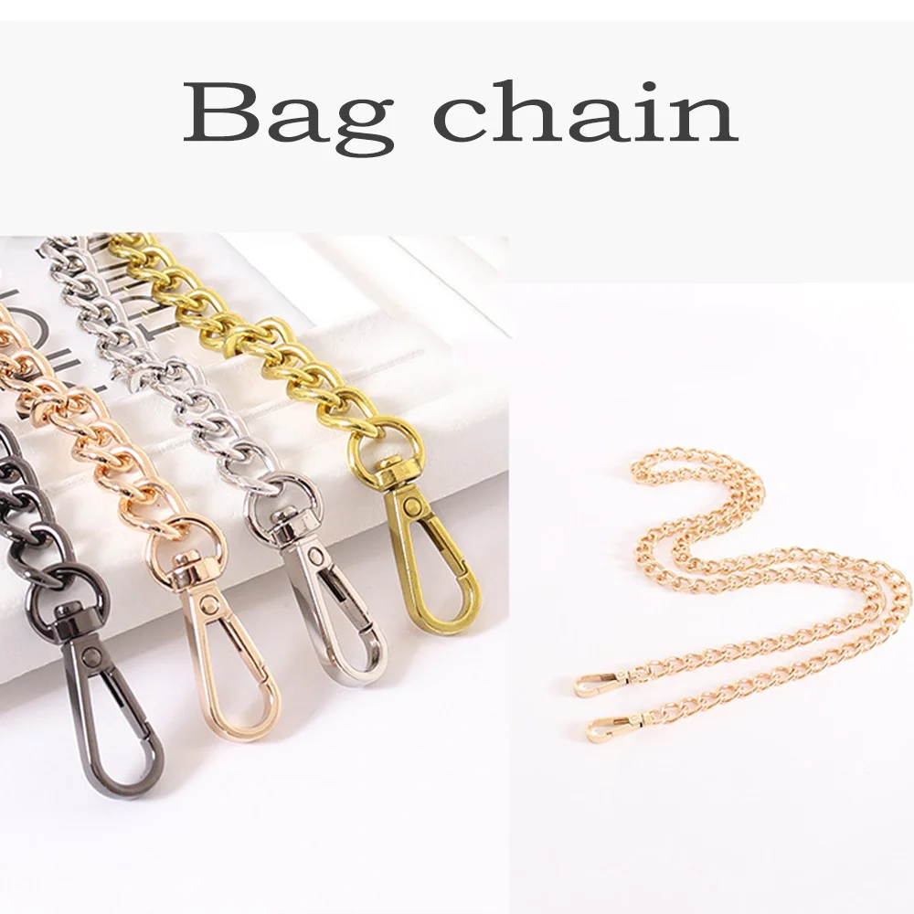 

40-120CM Metal Aluminum Bag Chain Strap Handle Shoulder Crossbody Handbag Bag Diy Metal Replacement Chains Bag Parts Accessories
